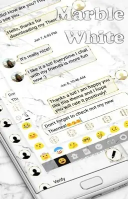 SMS Messages MarbleWhite Theme android App screenshot 1