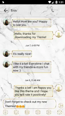 SMS Messages MarbleWhite Theme android App screenshot 5